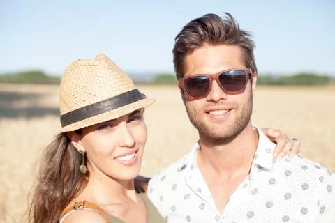 Couple Smiling 스톡 사진
