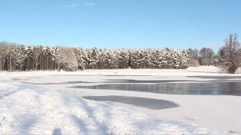 Couple in snow  Stock Footage 953229