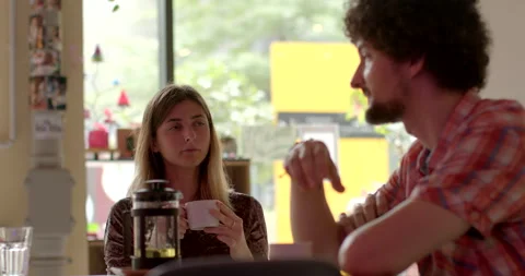 Couple solves relationship problems. Discuss feelings, concerns, perspectives. Stock Footage 248865873