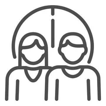 Couple, speed date, clock, dating, relationship line icon, speed dating concept Ilustração Stock