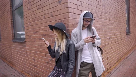 Couple Spends too Much Time on Their Phones Vídeo Stock 79854582