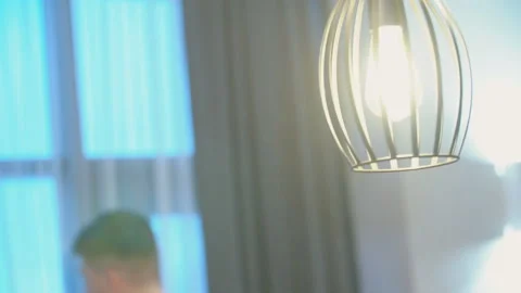 Couple standing near the window Stock Footage 147729112