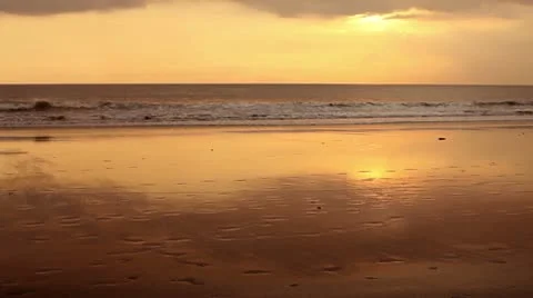 Couple at sunset Stock Footage
