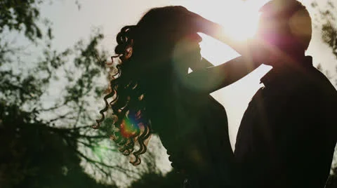 Couple at Sunset Stock Footage 24948803