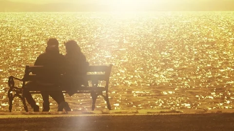 Couple at Sunset Stock Footage 50429019