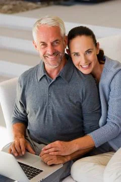 Couple surfing the web Stock Photos