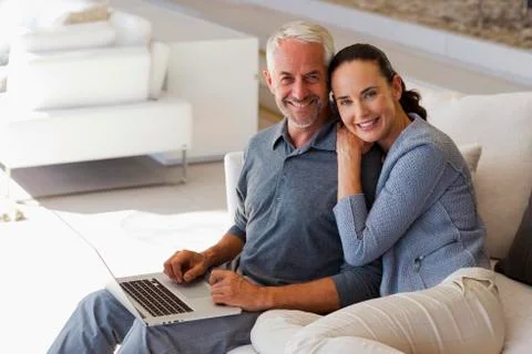 Couple surfing the web Stock Photos