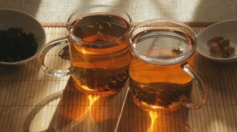 Couple take a morning tea Stock-Footage 3779331