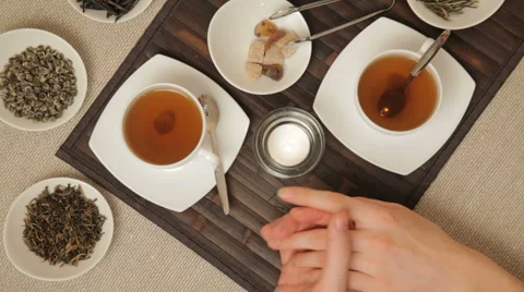 Couple take a tea Stock-Footage 3353293