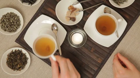Couple take a tea Stock Footage 3353679