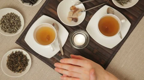 Couple take a tea Stock-Footage 3354896