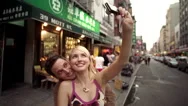 Couple Taking A Selfie In Chinatown Nyc Stock Footage