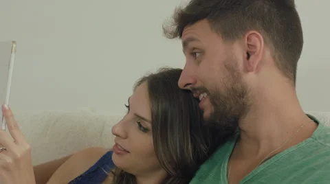 Couple taking a selfie Video stock 59331769