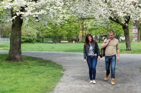Couple taking a walk Stock Photos