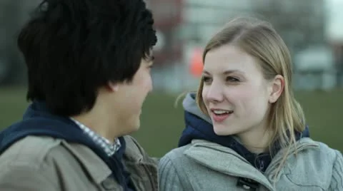 Couple Talk and Laugh Stock Footage 22771815