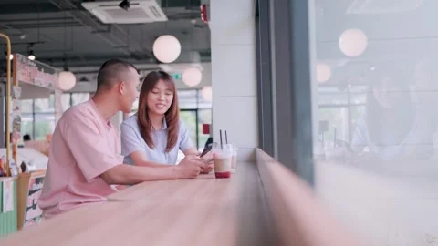 Couple talking about general matters, happy and taking care of each other. Stock Footage 265230252