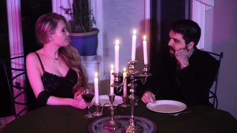 Couple talking on Date night Stock Footage 108218056