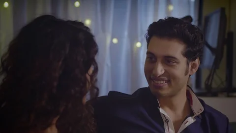 A couple talking in a romantic setting  Stock Footage 127720967