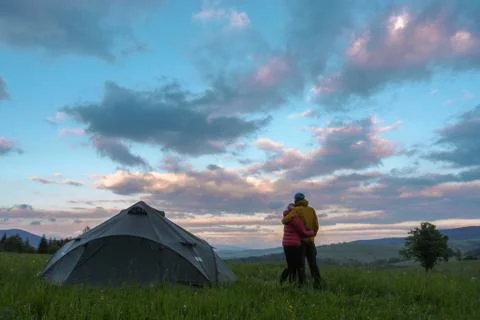 Couple tent Stock Photos