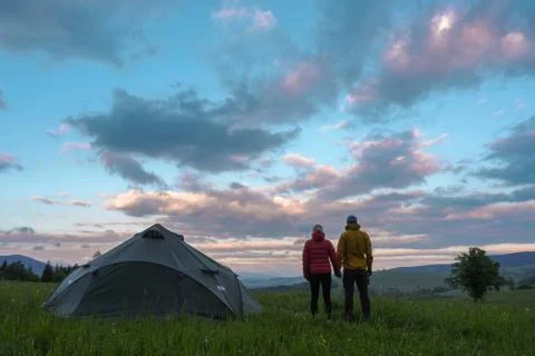 Couple tent Stock Photos