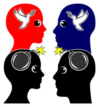 Couple therapy to solve problems Stock Illustration