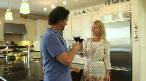 Couple Toasting Stock Footage 808506
