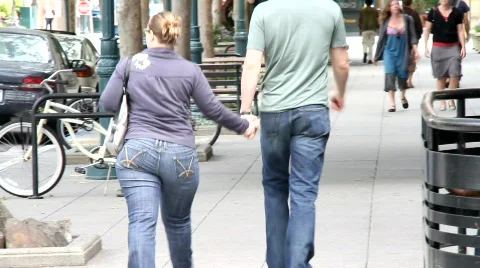 Couple on the town Stock Footage 734753