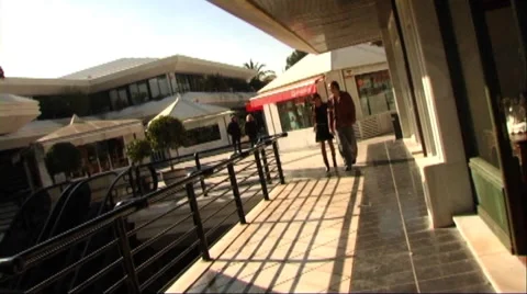 Couple in town, walking together Stock Footage 43690752