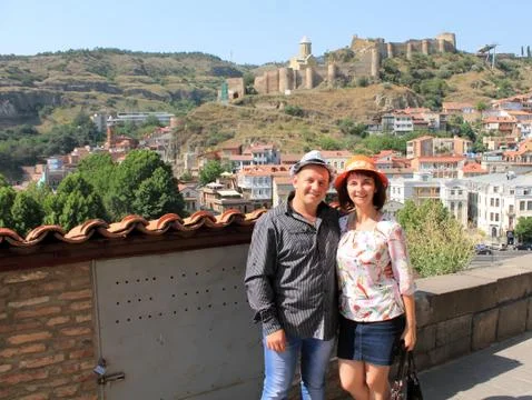 Couple on a trip Stock Photos