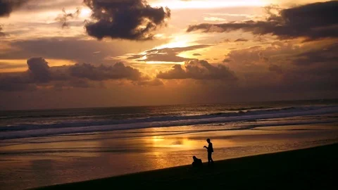 A Couple Under The Sunset - Full HD Video Footage Stock Footage 75485820