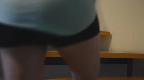 Couple undressing on stairs Stock Footage 45514929