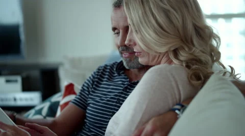 Couple using digital tablet. Stock Footage 64121077