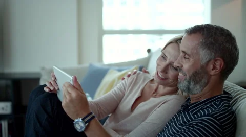 Couple using digital tablet. Stock Footage 64121146