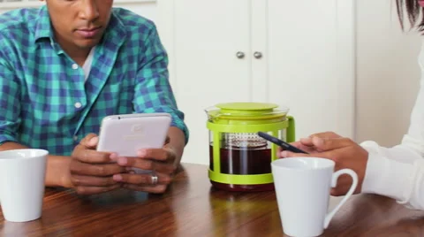 Couple using modern technology 스톡 동영상 58280813