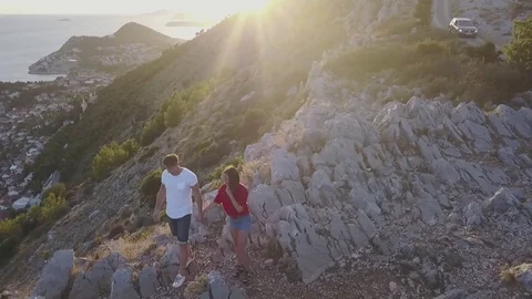 Couple on vacation in Croatia Stock Footage 79136376