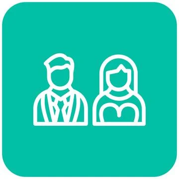 Couple Vector Icon Design Illustration Stock Illustration