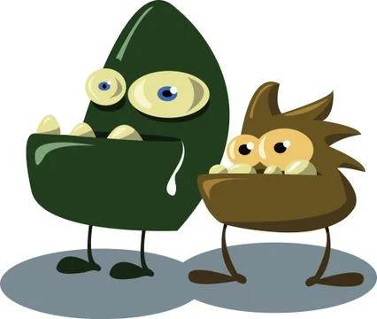 Couple of virus Stock Illustration