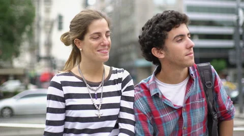 Couple waiting for bus Stock Footage 63295021