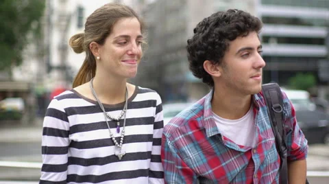 Couple waiting for bus Stock Footage 63295135