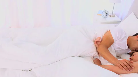 Couple waking up Stock Footage 1098801