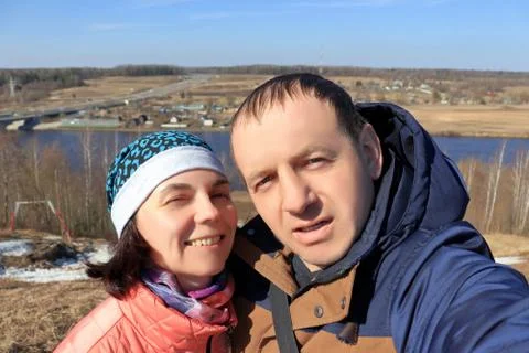 Couple for a walk Foto stock