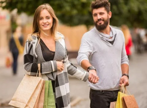 Couple on walk Stock Photos