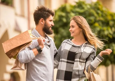 Couple on walk Stock Photos