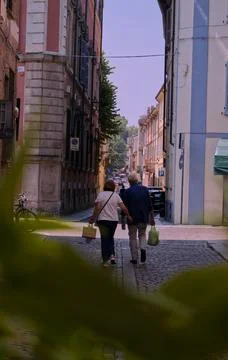 A couple on a walk. Stock Photos