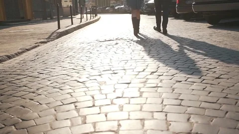 Couple walking around the city Stock Footage 79106117