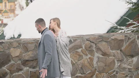 Couple walking down the street Stock Footage 156450031