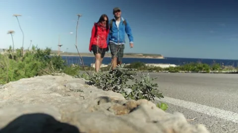 Couple walking by Video stock 45657335