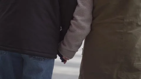 Couple walking hand in hand Stock Footage 315141255