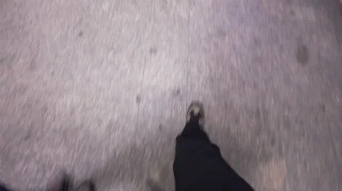 Couple walking - handheld camera Stock Footage 43059719