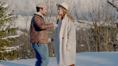 Couple walking in nature Stock Footage 153286700